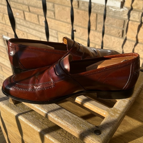 Johnston and Murphy Men’s Cognac Loafers B 11 Size 9.5W - Picture 7 of 13
